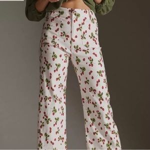 Anthropologie Maeve Strawberry Collettes